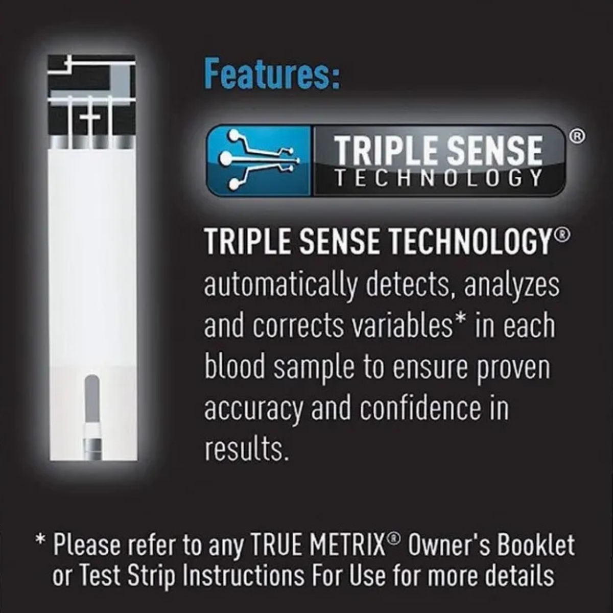 Tiras Reactivas True Metrix En Color Blanco