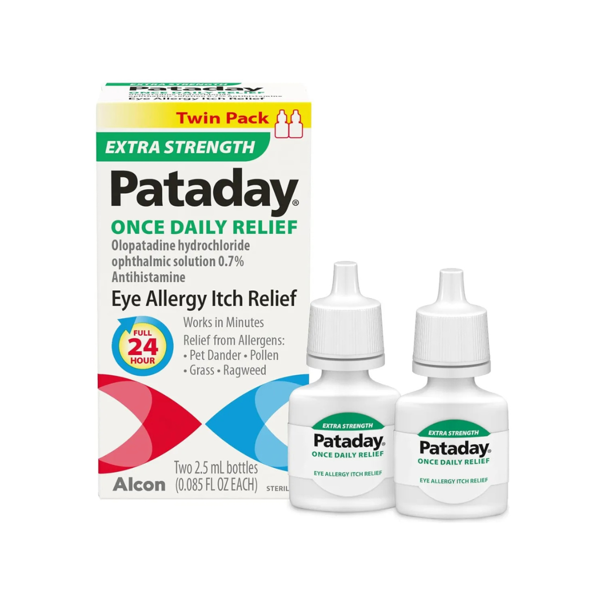 Twin Pack Pataday Alivio Extra Fuerte Alergia Ocular 2.5ml