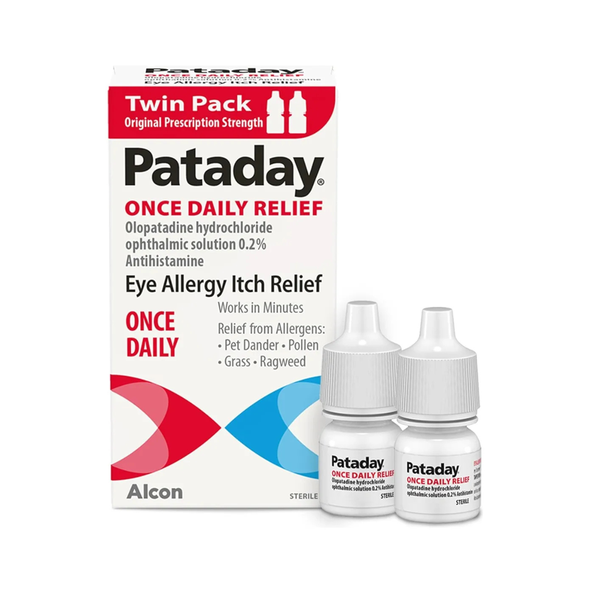 Twin Pack Pataday Gotas Oftálmicasalergia Ocular 2.5ml Rojas