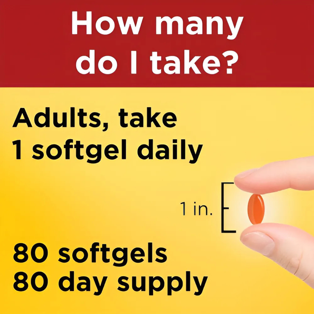 Nature Made Coq10 200 Mg Energía Celular 80 Softgels Sabor Sin Sabor