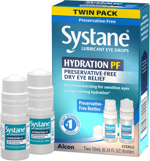 Twin Pack Systane Hydration Pf Alivio de ojos secos 2x10ml