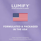 LUMIFY Gotas para ojos rojos, alivio del enrojecimiento para ojos de aspecto más brillante, funciona en 1 minuto y dura hasta 8 horas, gotas para los ojos, 0.25 onzas líquidas (0.3 fl oz)