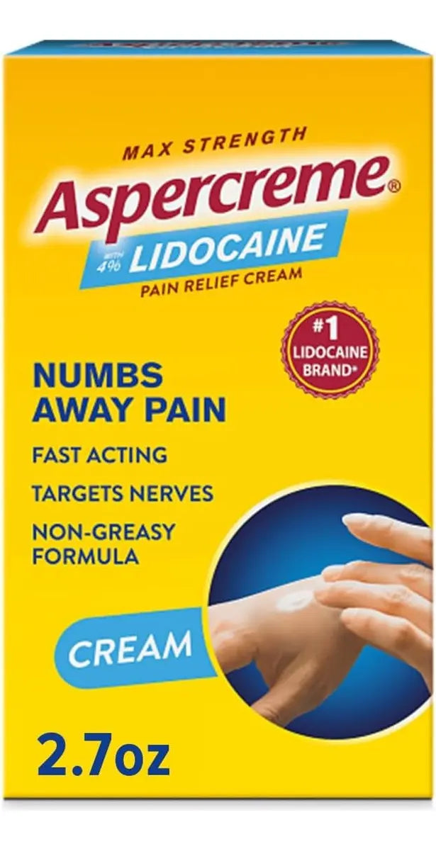Crema Para Aliviar El Dolor Con Lidocaína. Aspercreme Fragancia Neutro