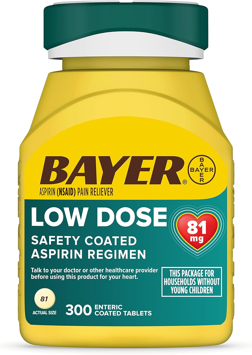 300Cps Bayer Aspirina Dosis baja Low dose 81 mg