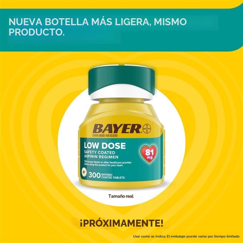 300Cps Bayer Aspirina Dosis baja Low dose 81 mg
