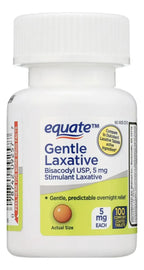 Bisacodilo 5mg Estreñimiento Tabletas Laxantes Equate Comparado al Dulcolax