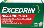 200 Cps. Excedrin Sintomas de Migraña