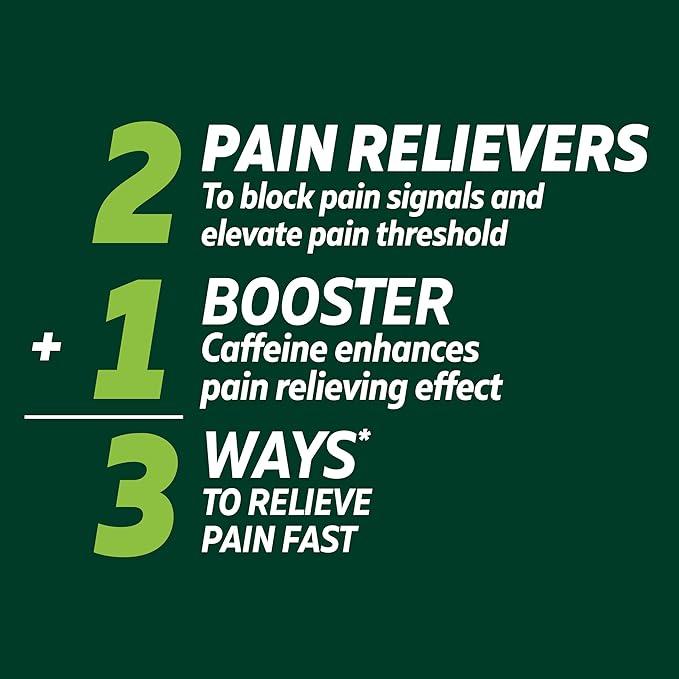 Excedrin Cápsulas extra fuertes para aliviar el dolor de cabeza, acetaminofeno 250 mg, aspirina 250 mg, cafeína 65 mg, analgésico, 200 unidades
