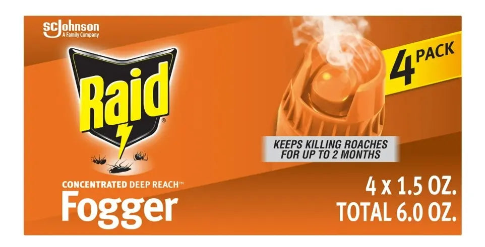 Fogger Fumigador Cucarachas Y Pulgas 170gr 4 Pack Usa