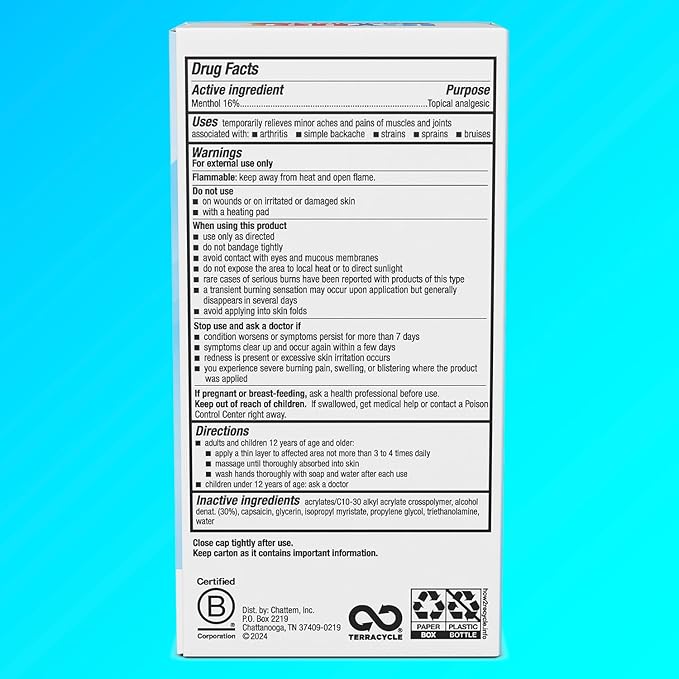 Icy Hot Max Roll On Lidocaina Y Mentol 2.5oz 100% Americano