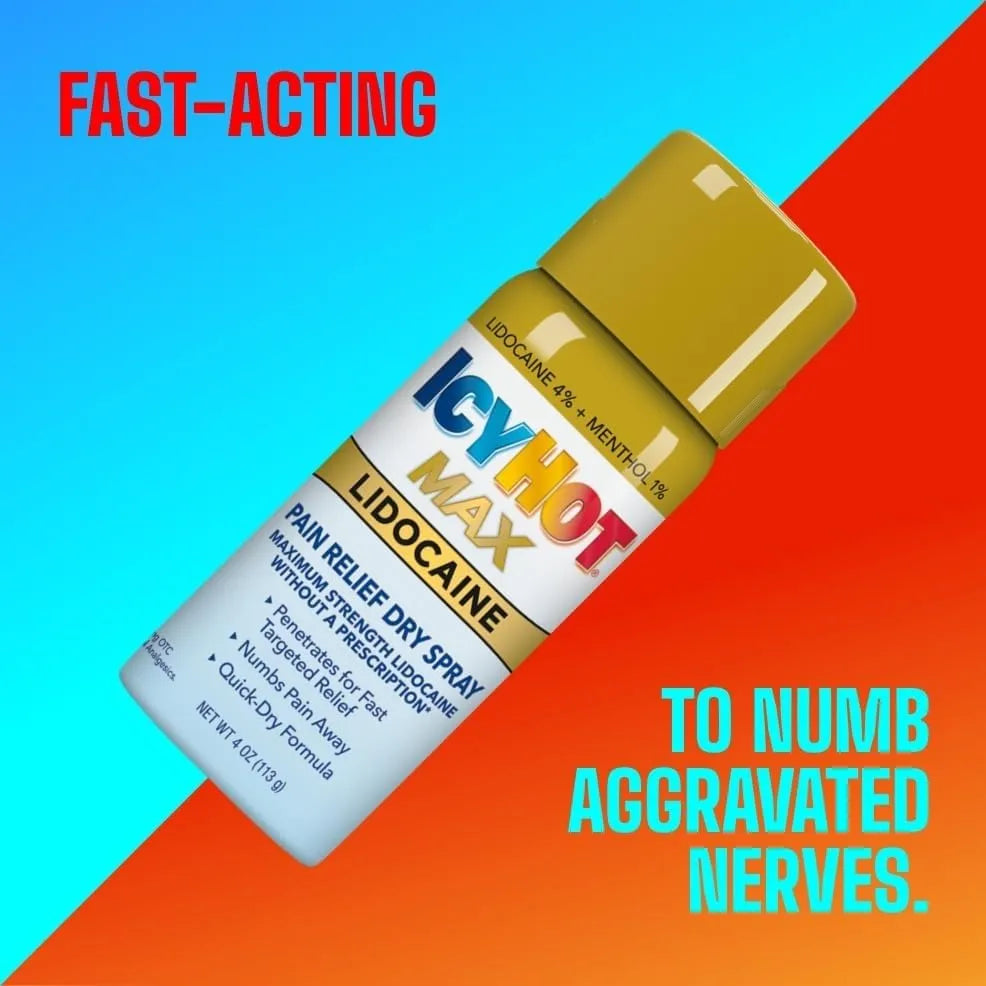 Icy Hot Max Spray Con Lidocaína , Alivio De Dolor Importado