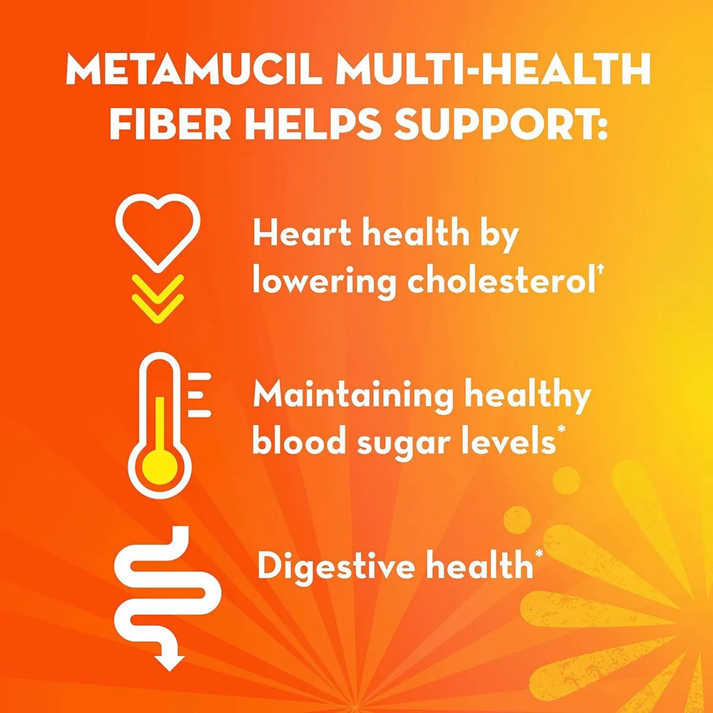 Metamucil Psyllium Husk Fiber Supplement, 3-in-1 For Dige