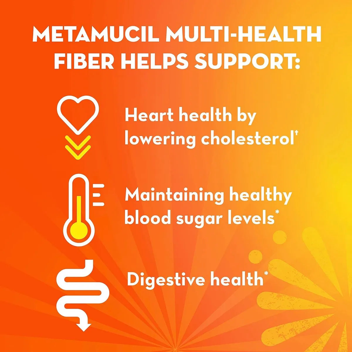 Metamucil Psyllium Husk Fiber Supplement, 3-in-1 For Dige