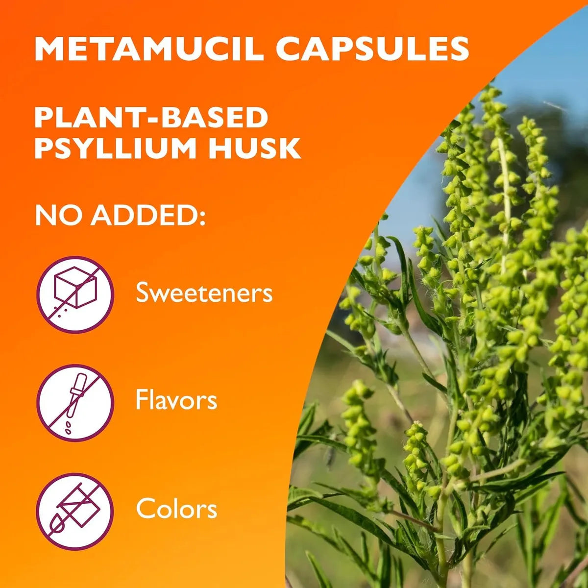Suplemento De Fibra Metamucil Psyllium Husk 300 Cápsulas