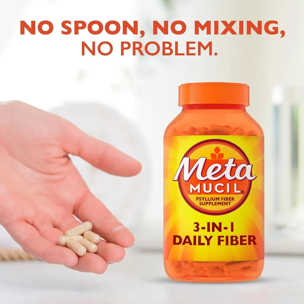 Suplemento De Fibra Metamucil Psyllium Husk 300 Cápsulas