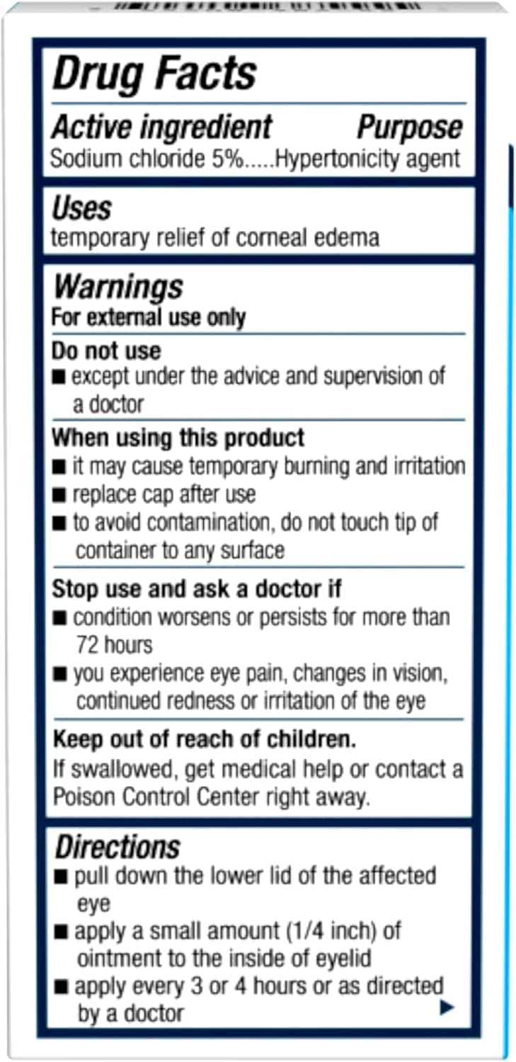 Muro 128 Ungüento, Alivio Temporal del Edema Corneal, Cuidado Ocular, Ungüento Oftálmico Hipertonizante