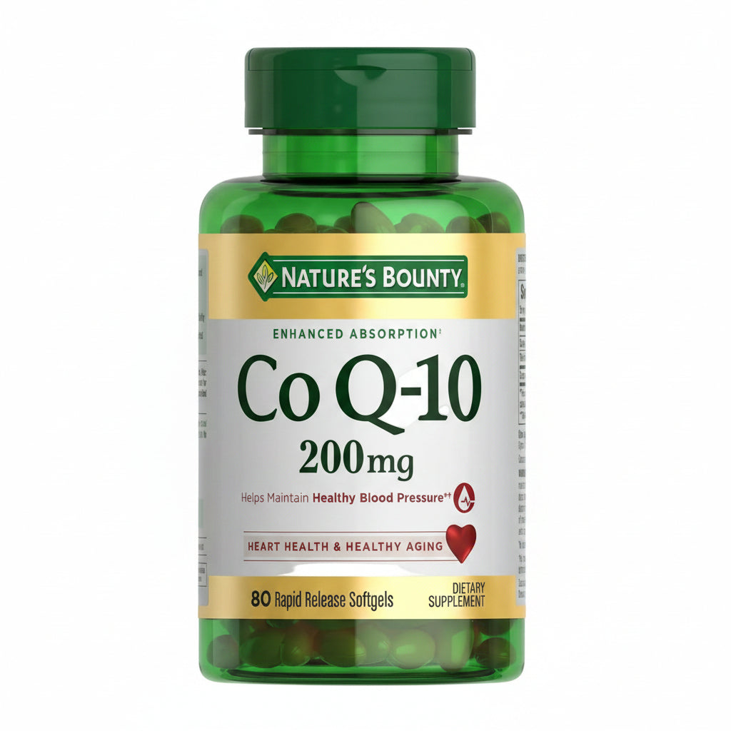 Nature's Bounty CoQ-10, 200mg 80 cápsulas blandas, La coenzima Q-10 es uno de los principales suplementos recomendados para ayudar a promover la salud cardiovascular