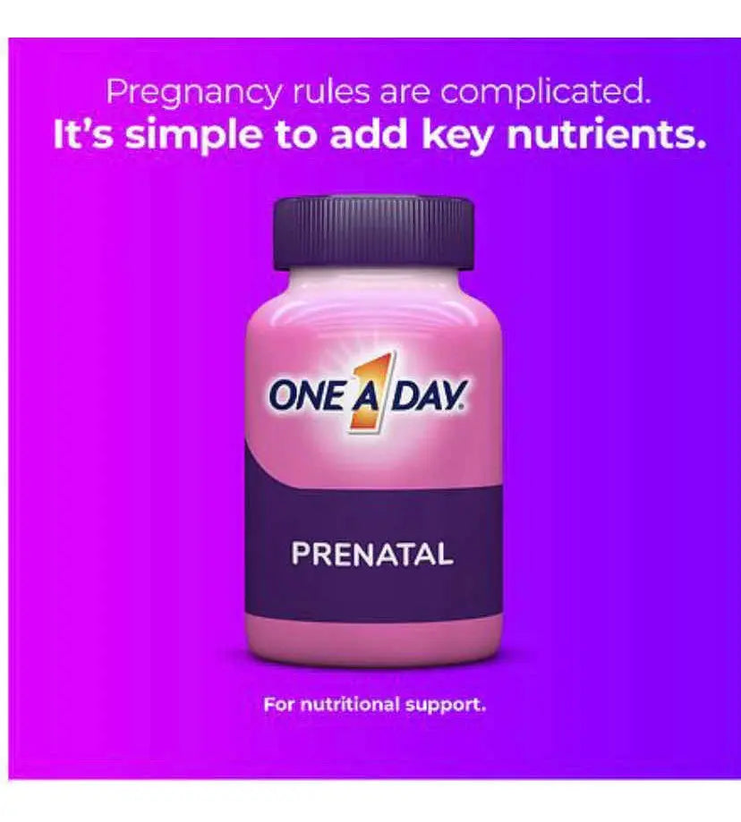 One A Day Vitaminas Prenatales Con Ácido Fólico Dha Y Hierro Sabor Sin Sabor