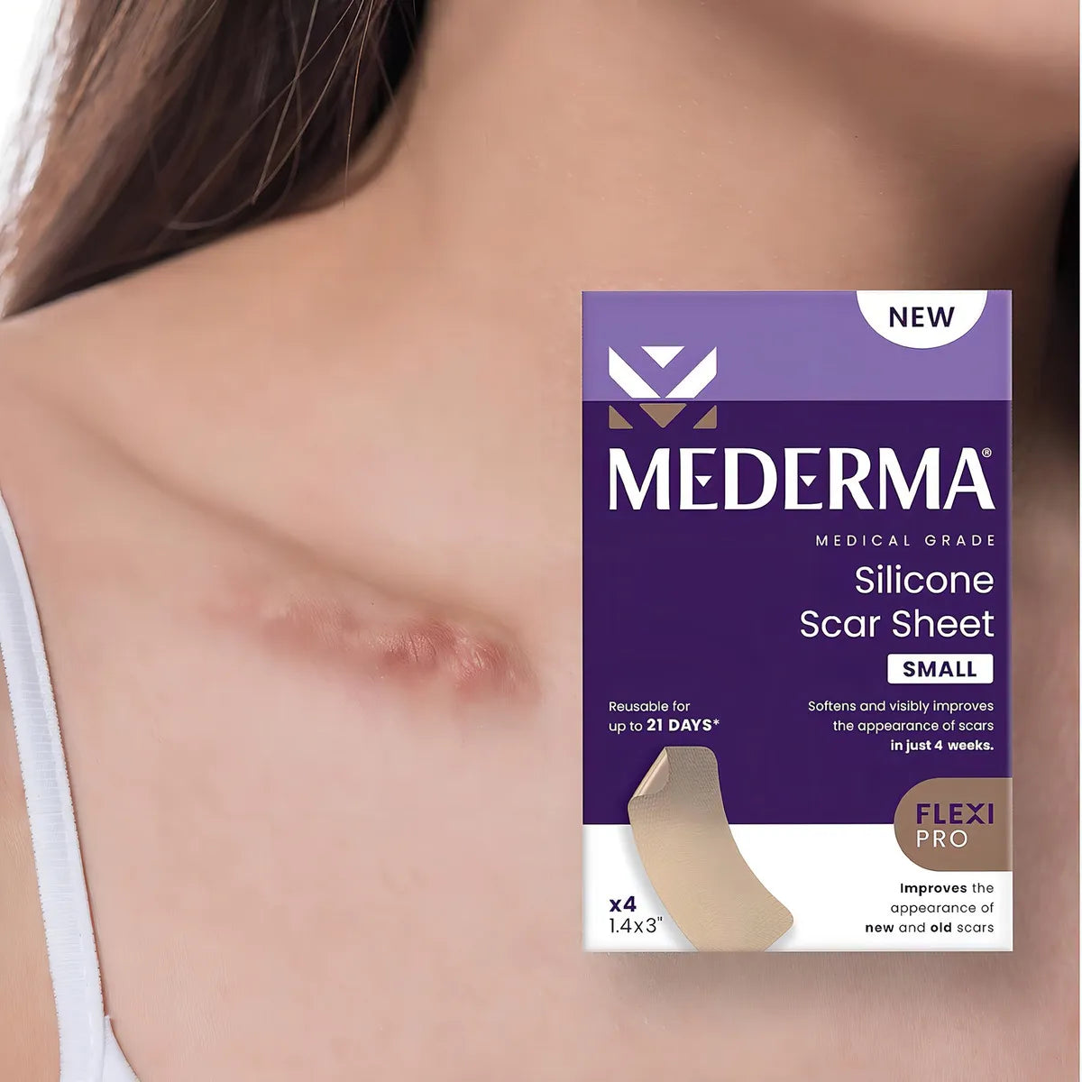 Parches Mederma Tratamiento Desvanece Cicatrices Reusables