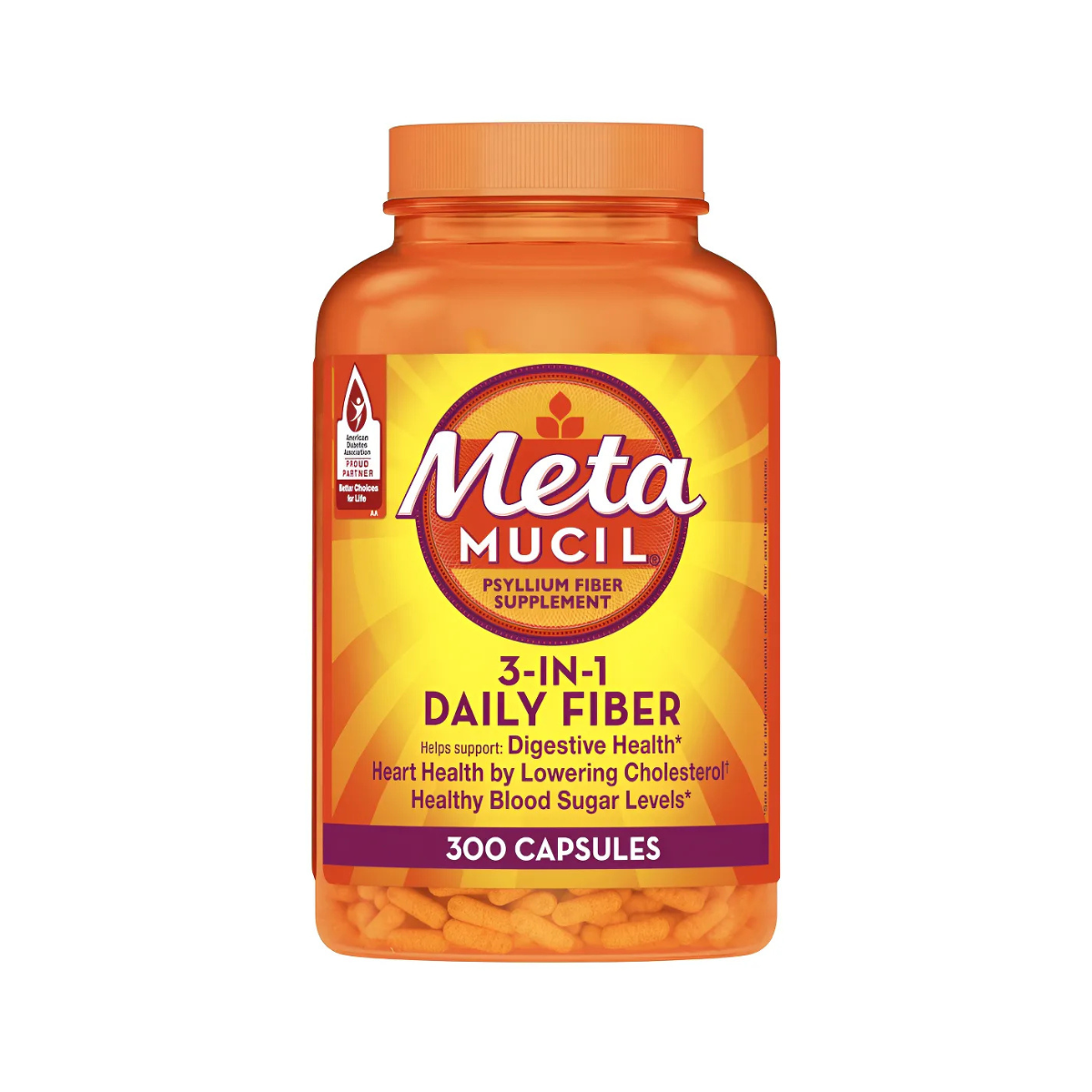 Suplemento De Fibra Metamucil Psyllium Husk 300 Cápsulas