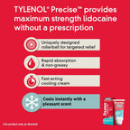 Tylenol Precise Cooling Crema de enfriamiento preciso, con 4% de lidocaína y 1% de mentol, para el alivio del dolor de espalda, muscular y articular