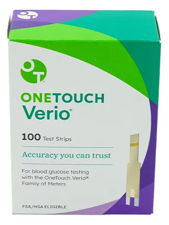 Verio Onetouch 100 Tiras Para Medir Glucosa Diabéticos