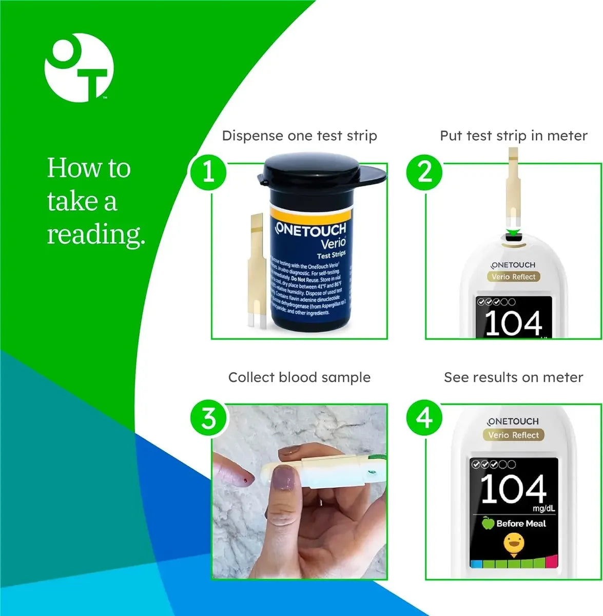 VERIO ONE TOUCH 30 TIRAS REACTIVAS PARA MEDIR LA GLUCOSA EN SANGRE DIABETICOS