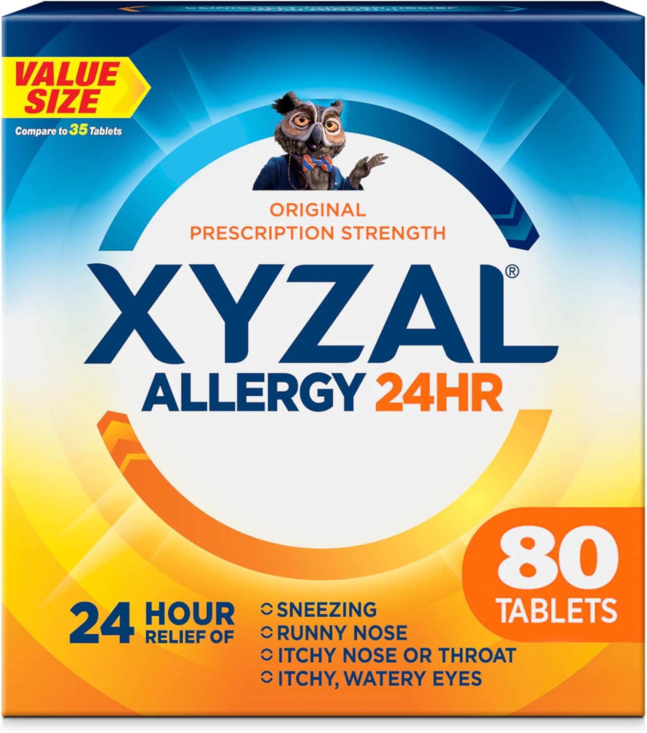 Xyzal – Medicina para Alivio de Alergias de 24 Horas, Antihistamínico 80 unidades